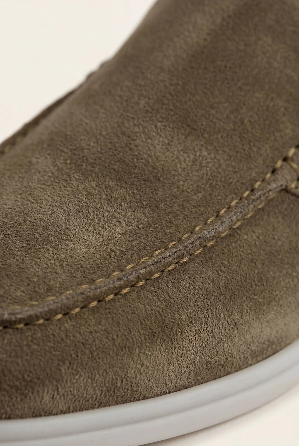 Olive Green Suede Yacht Mule