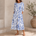 Hilde | Damen Stilvolles Midikleid Sommer Casual Elegant