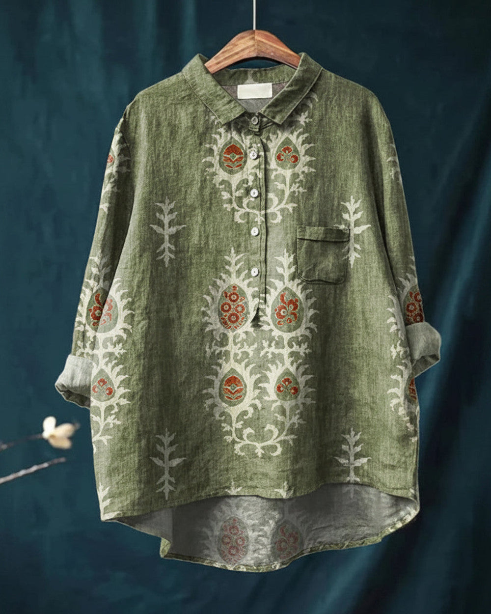 Amita Bluse Blumenmuster Vintage