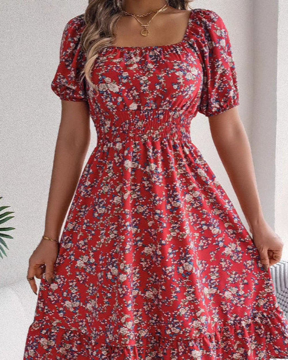 Lena Blumenkleid Rüschen Hochzeit