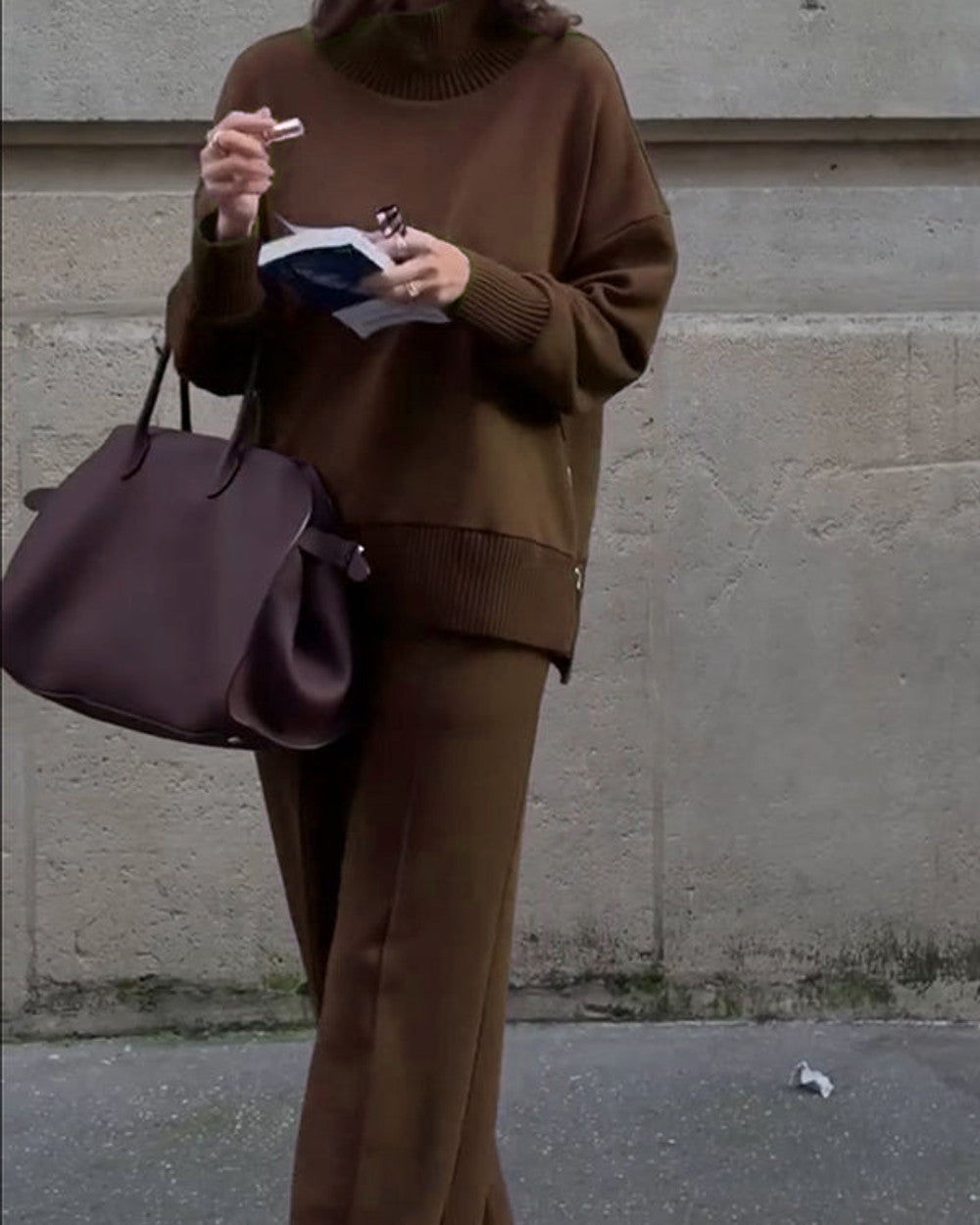 Lena Rollkragen Zweiteiler Damen Set