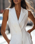 Lena Gestreifter Einteiler Jumpsuit
