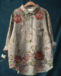 Amita Bluse Blumenmuster Vintage