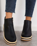 Lena Keilabsatz Stiefeletten Reißverschluss