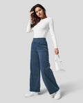 Evie Bequeme Hose Hohe Taille