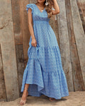 Mia Sommerkleid Blumenmuster V-Ausschnitt