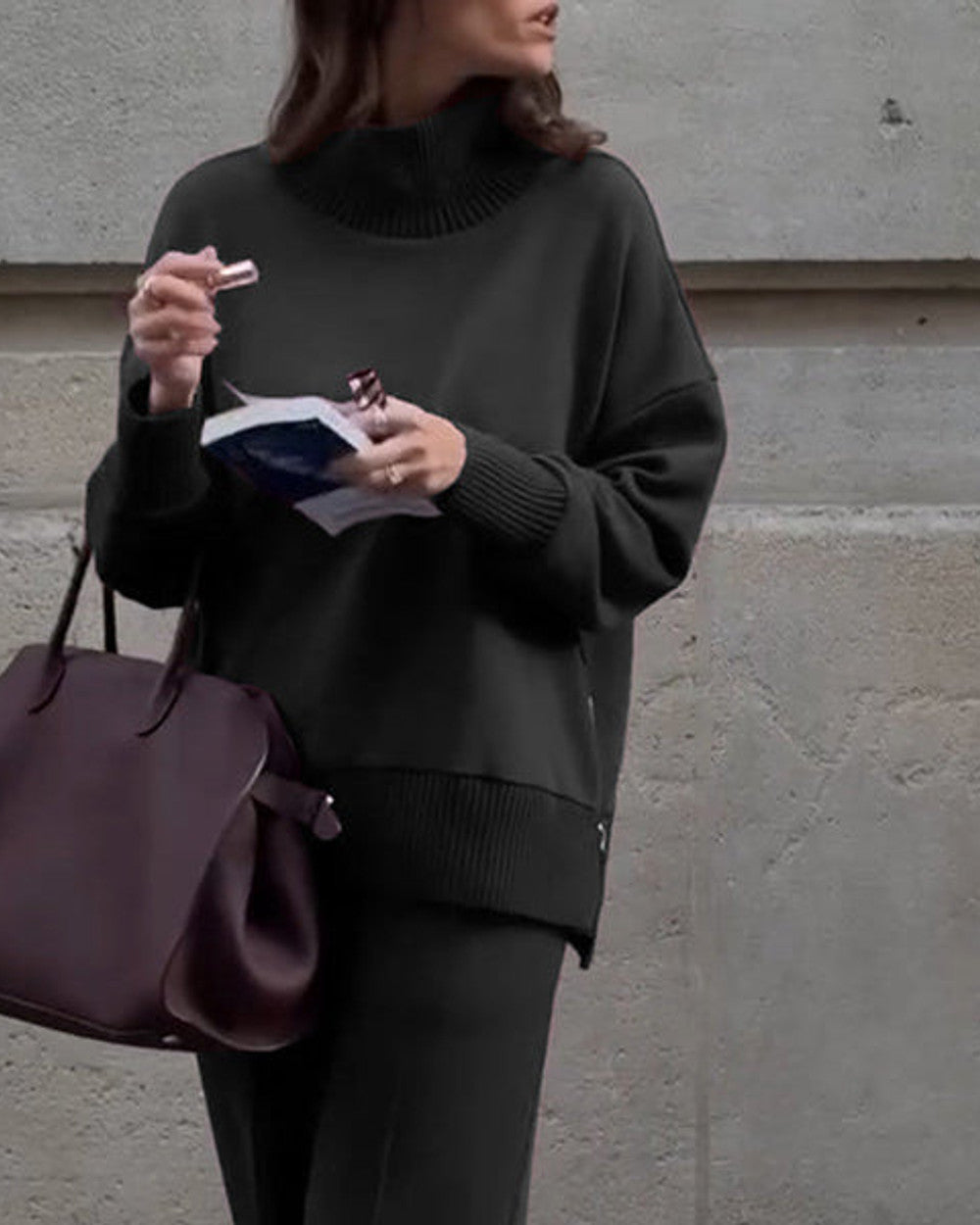 Lena Rollkragen Zweiteiler Damen Set