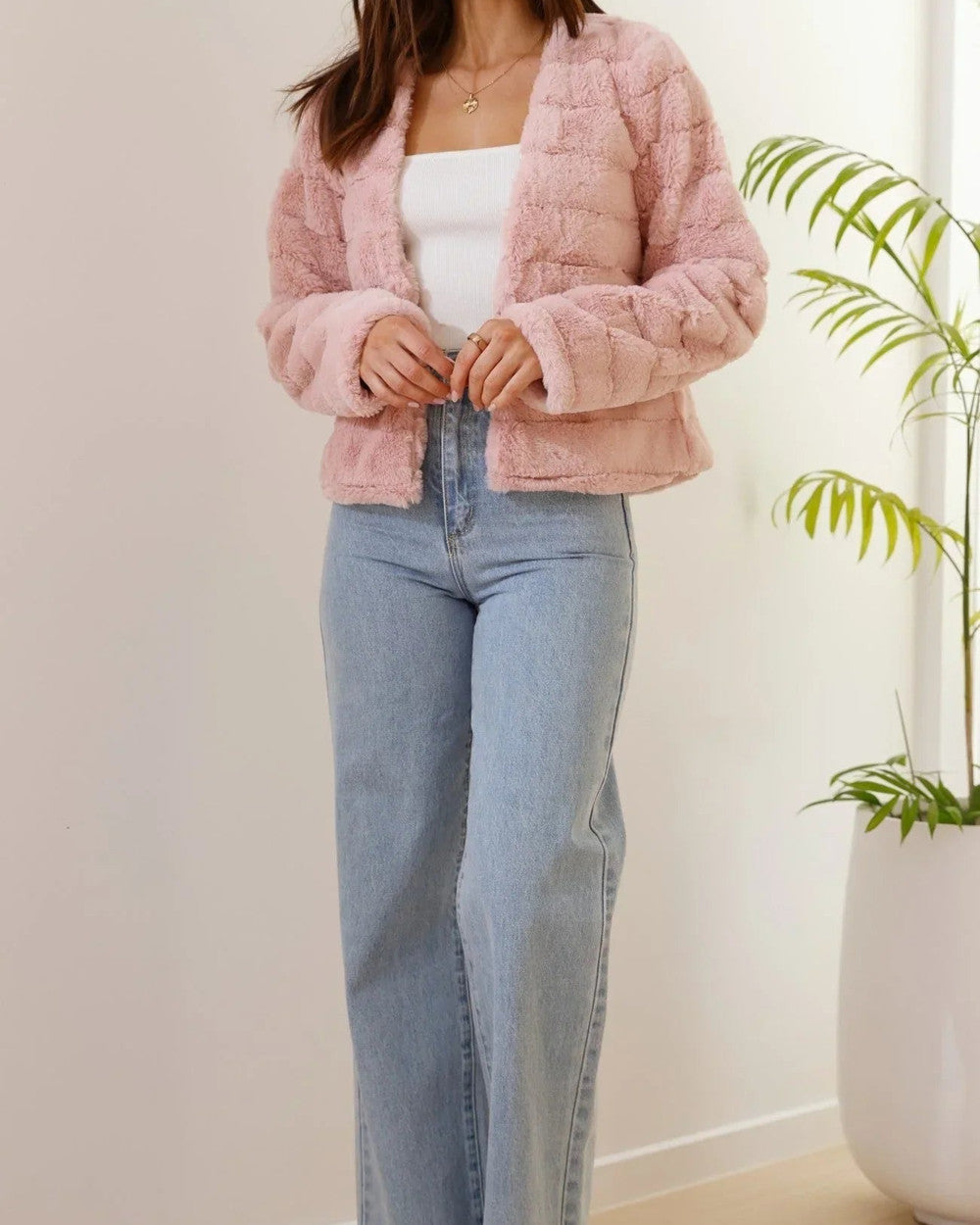 Lena Kunstfell Jacke Kurzmantel