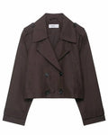 Emma Kurzer Trenchcoat Damen Zweireihig