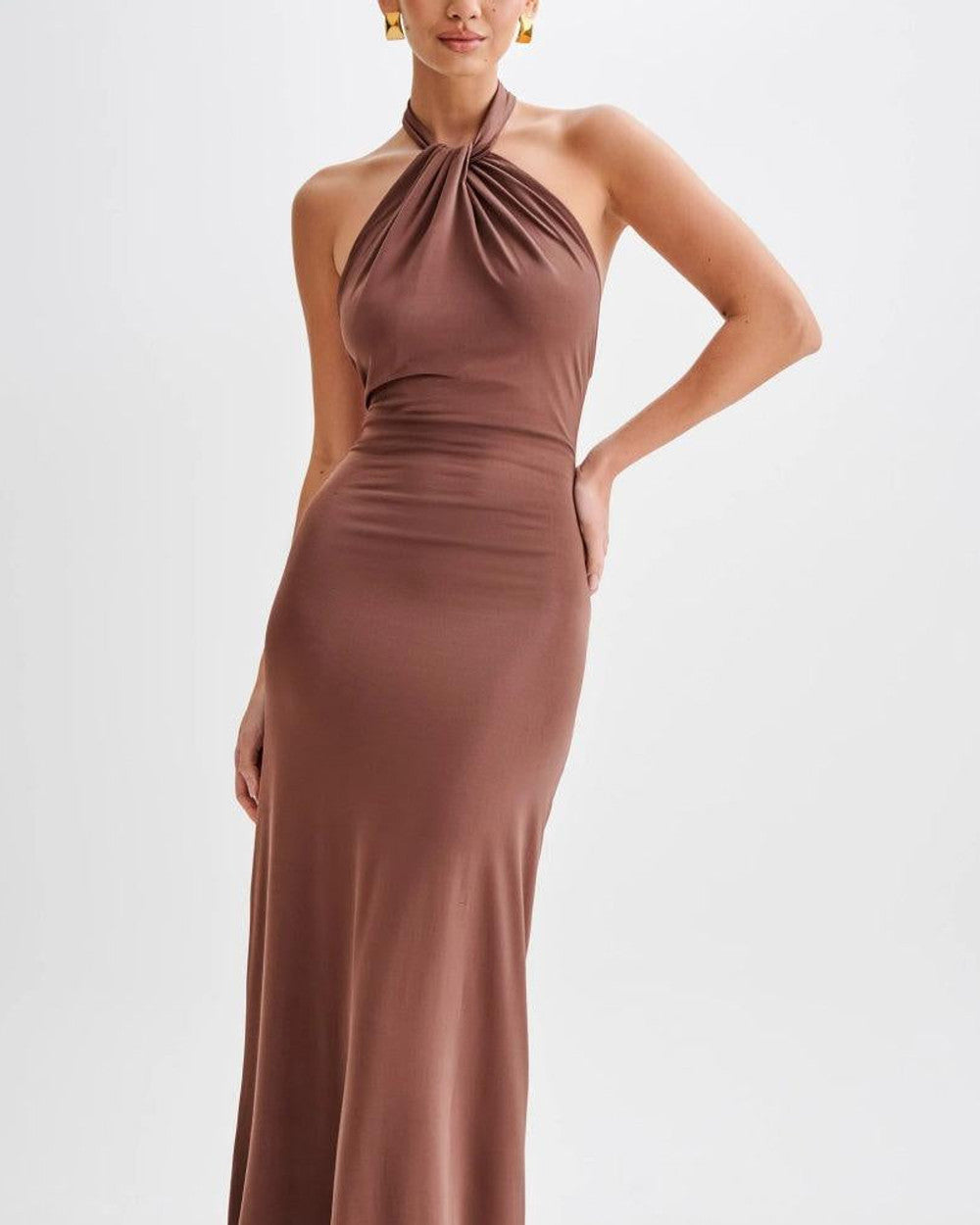 Lena Langes Halfter Maxikleid Lagune
