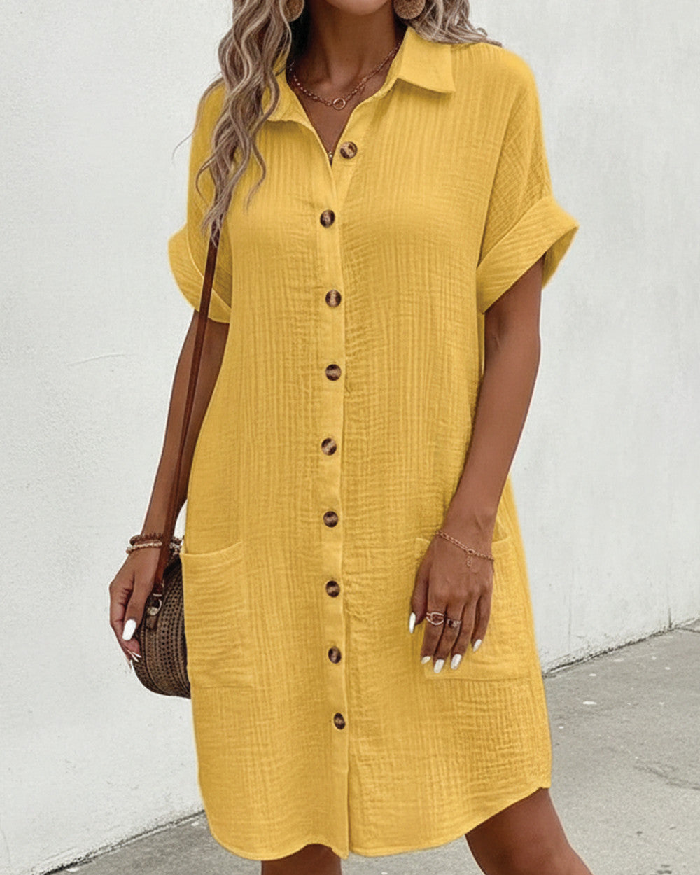 Brooklyn Baumwolle Polokleid Damen