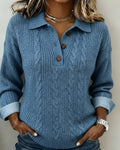 Rowan Kragensweatshirt mit Knopfleiste