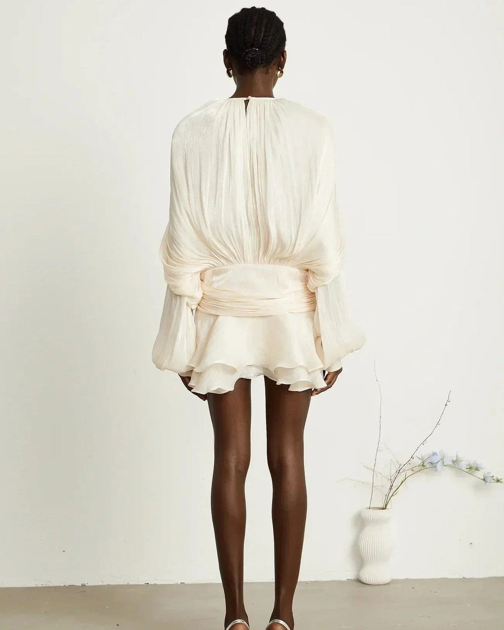 Lena Fließendes Kurzkleid Gürtel