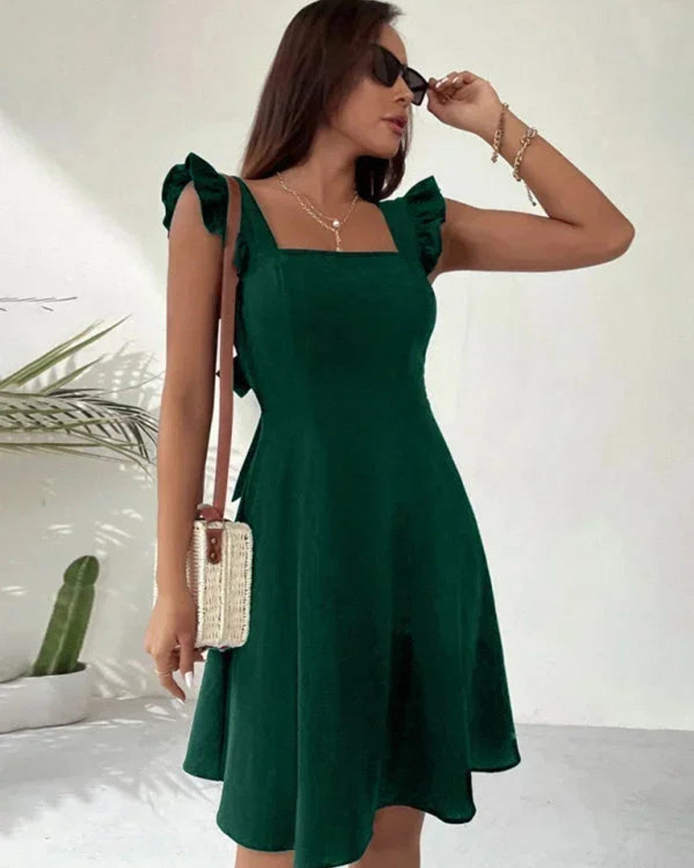 Lena Ausgestelltes Sommerkleid Volant