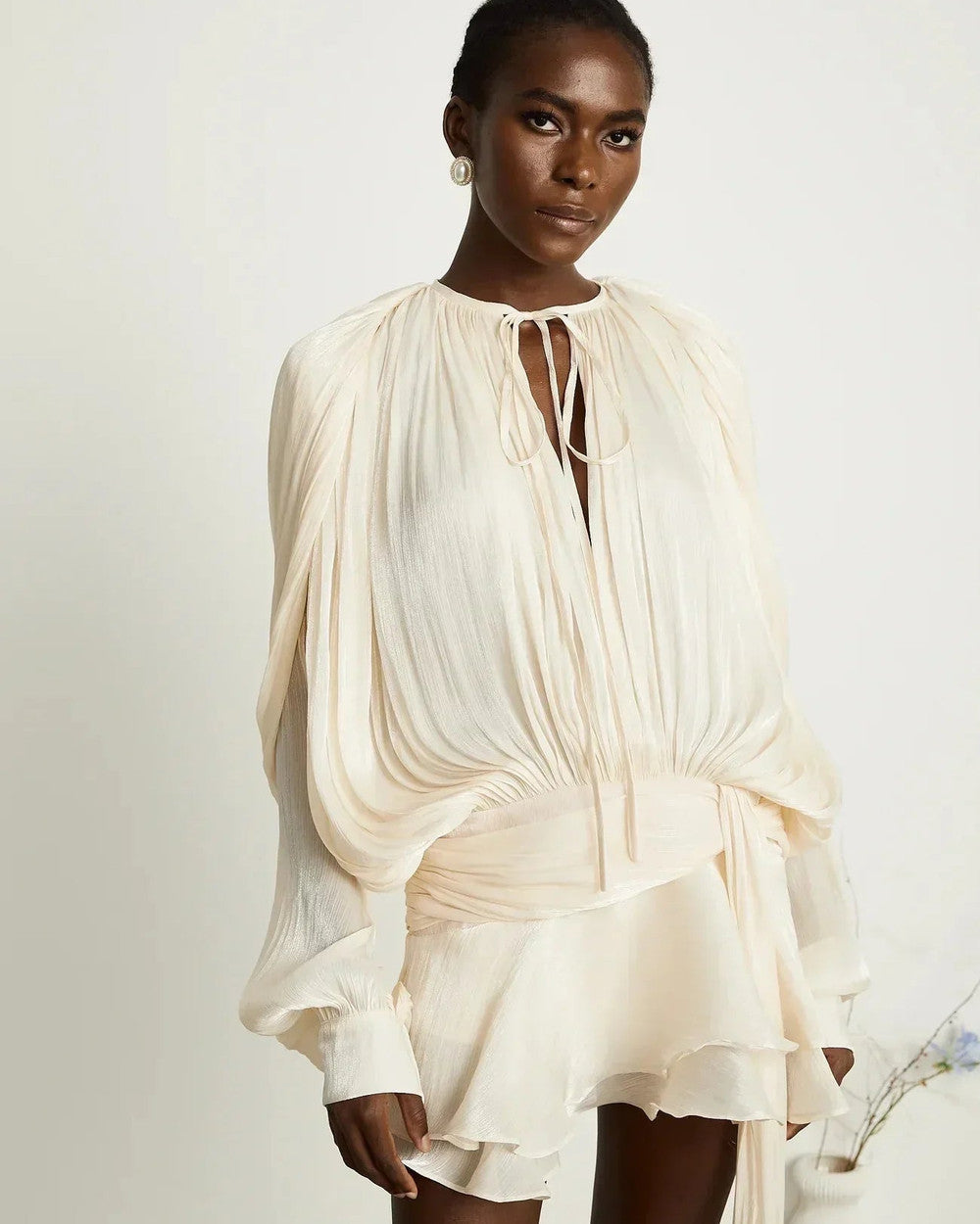 Lena Fließendes Kurzkleid Gürtel