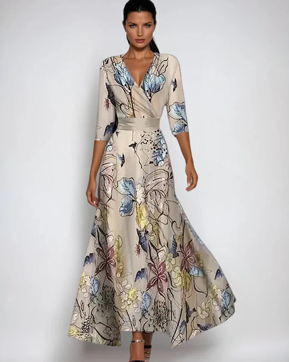 Lynor Blumiges Damenkleid Elegant