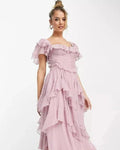 Freyna Volant Zweiteiliges Midi Kleid