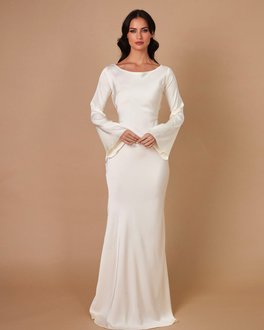 Alina Langärmliges Maxikleid Elegant