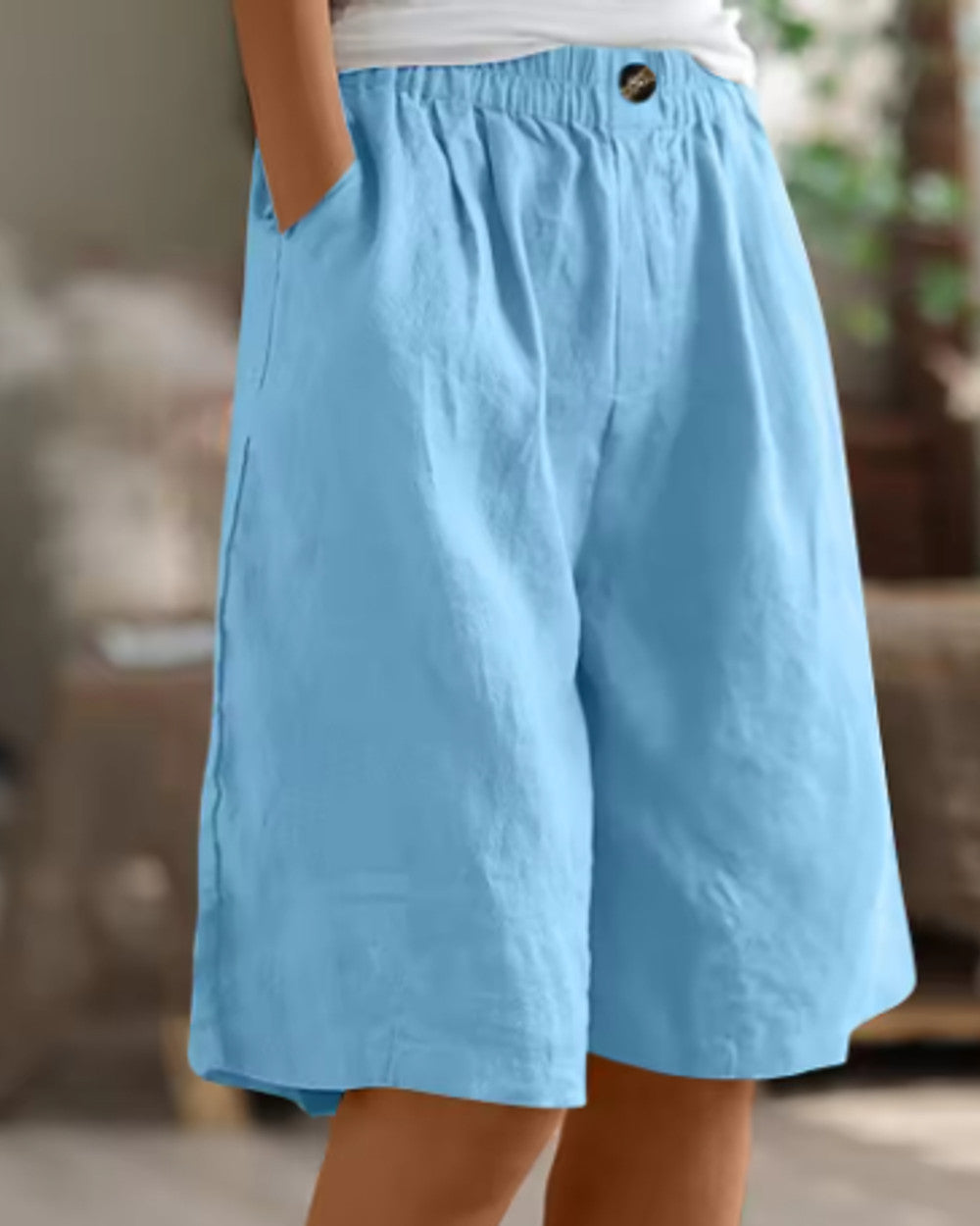 Renee Kurze Leinenhose Damen Sommer