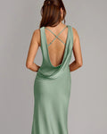 Cheryl Meerjungfrau Stretchsatin Abendkleid