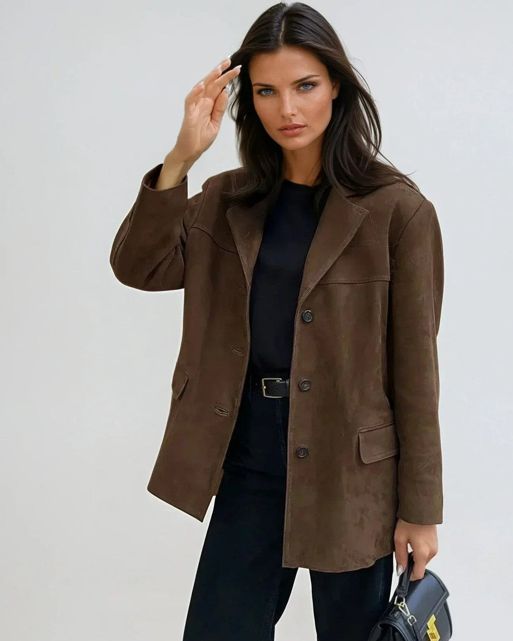 Lena Blazer Wildlederoptik