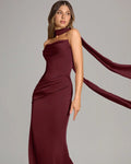 Sorrel Meerjungfrau Abendkleid Lang Satin