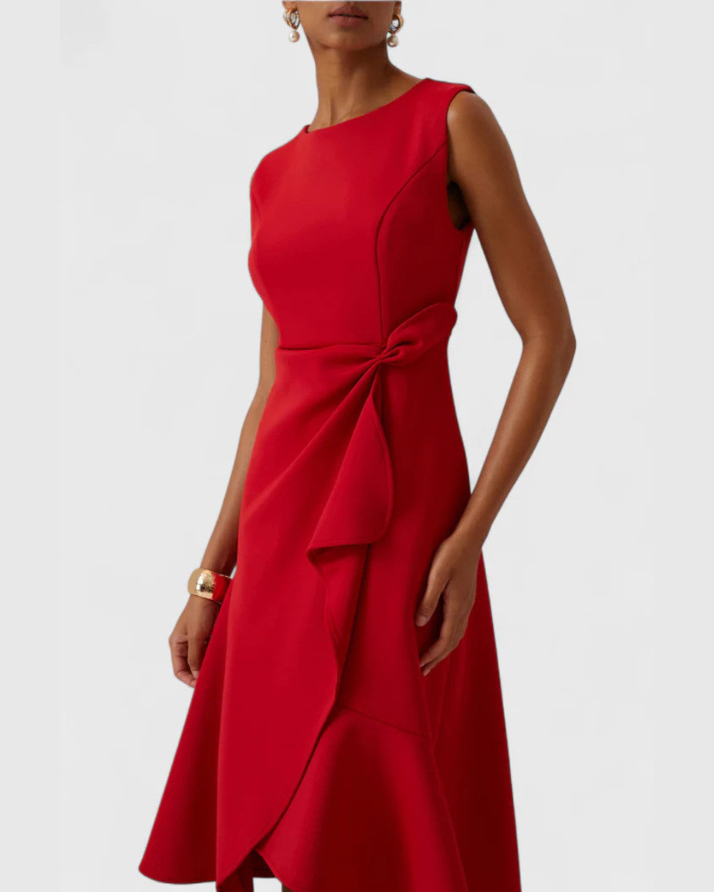 Sheila Asymmetrisches Midi Kleid Damen