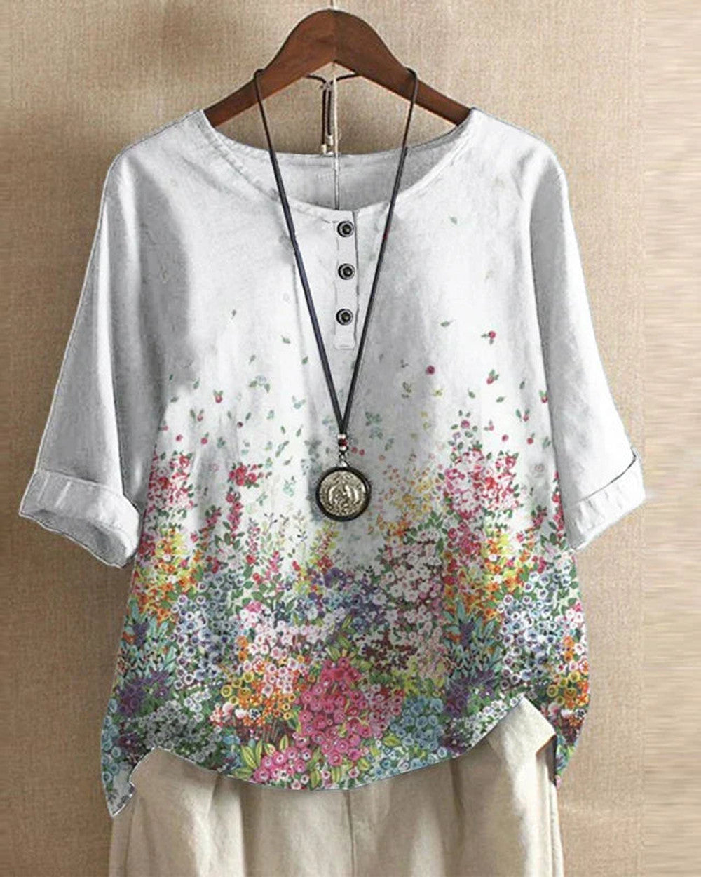 Anya Retro Bluse Damen Oberteil