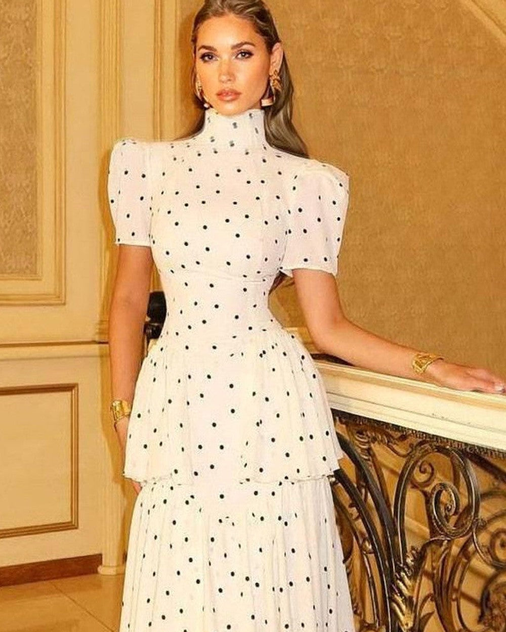 Emma Mehrlagiges Maxikleid Damen
