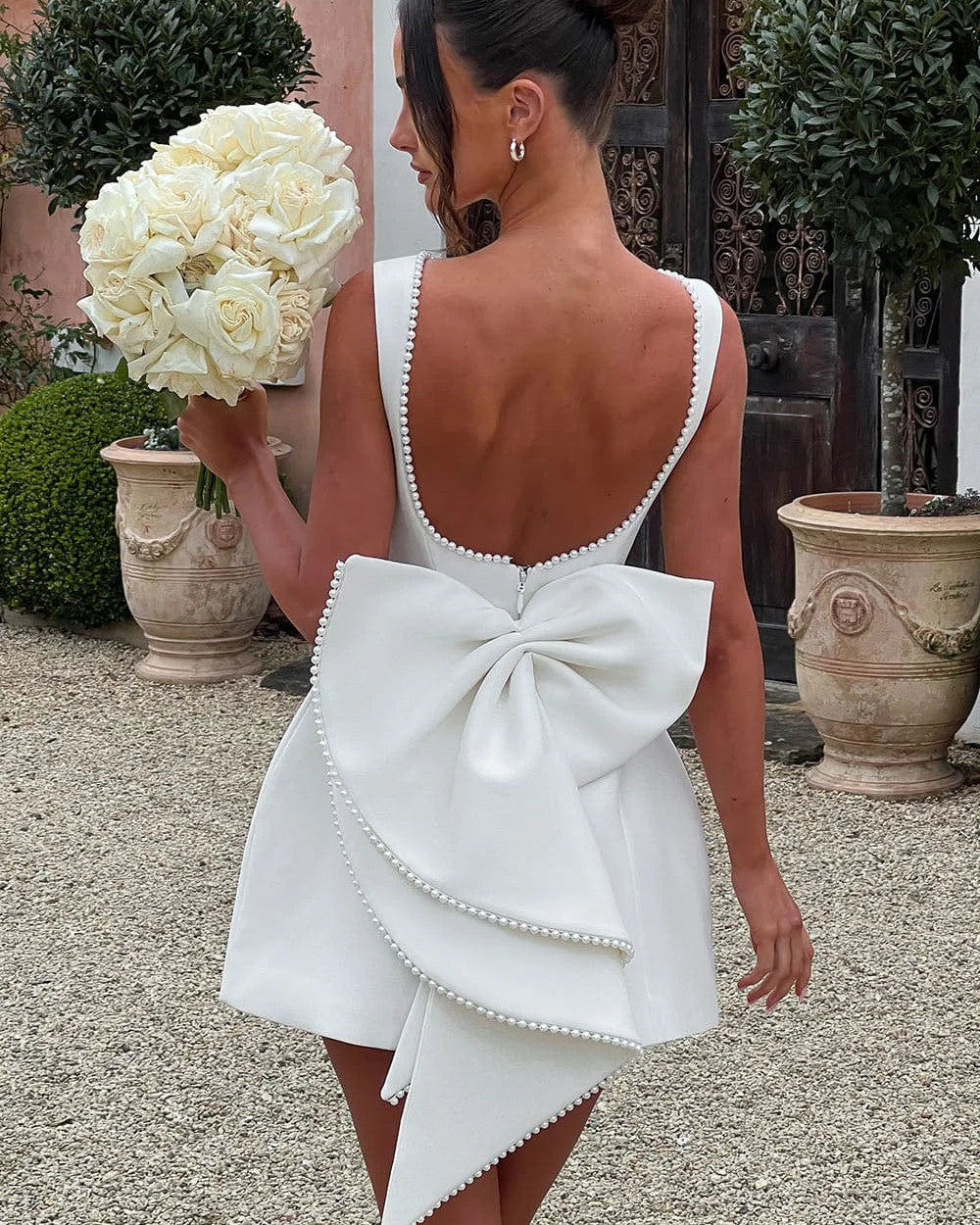 Lena Kurzes Kleid Schleife Rücken