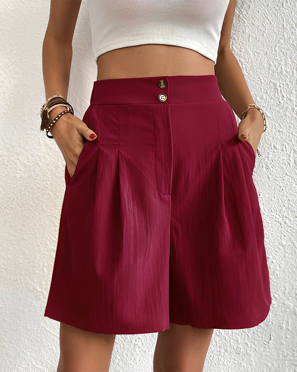 Ilse Kurze Leinenhose Damen Hochschnitt