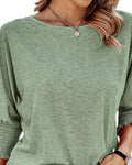 Wilma Einfache Rundhals Bluse Damen