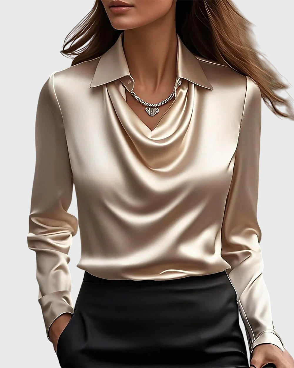 Lena Elegante Bluse Langarm Damen