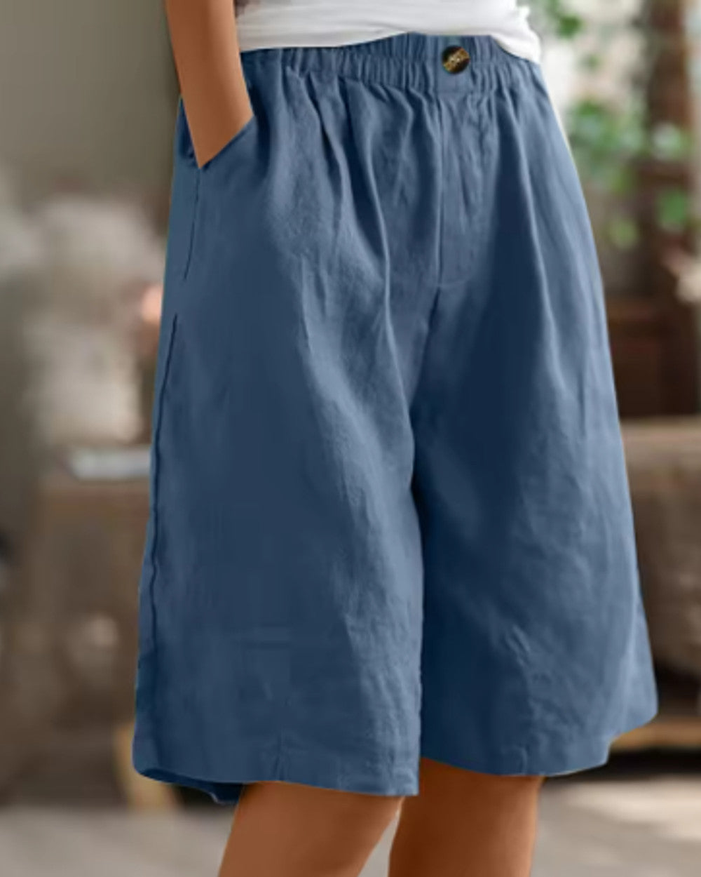 Renee Kurze Leinenhose Damen Sommer
