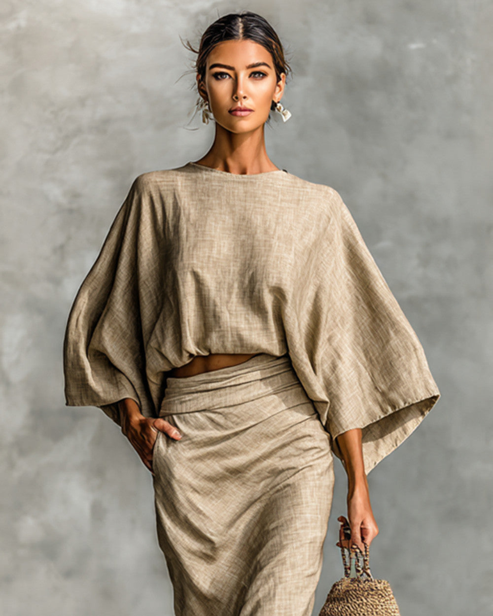 Lena Zweiteiliges Leinenkleid Damen