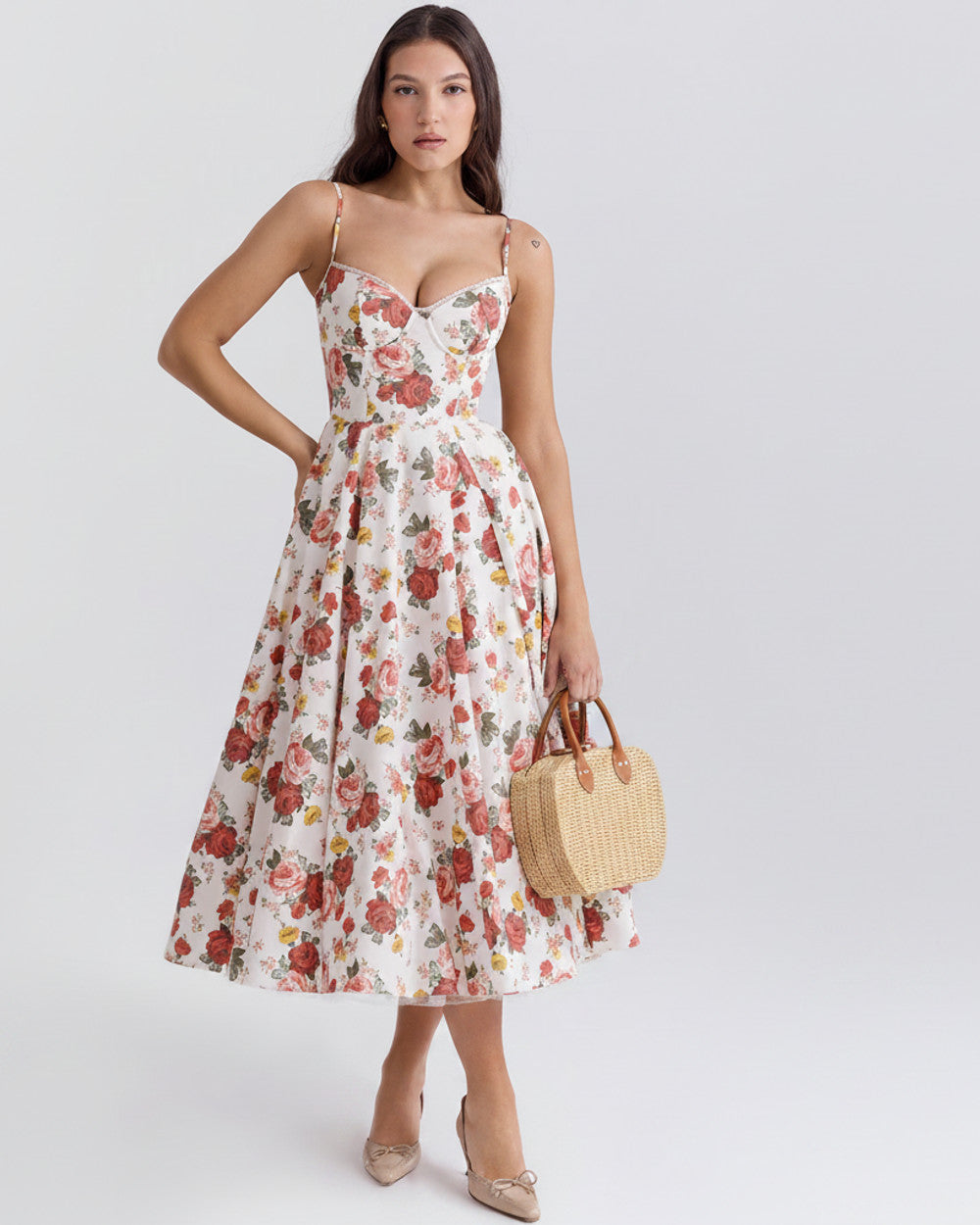 Sophia Elegantes Schlankmachendes Kleid