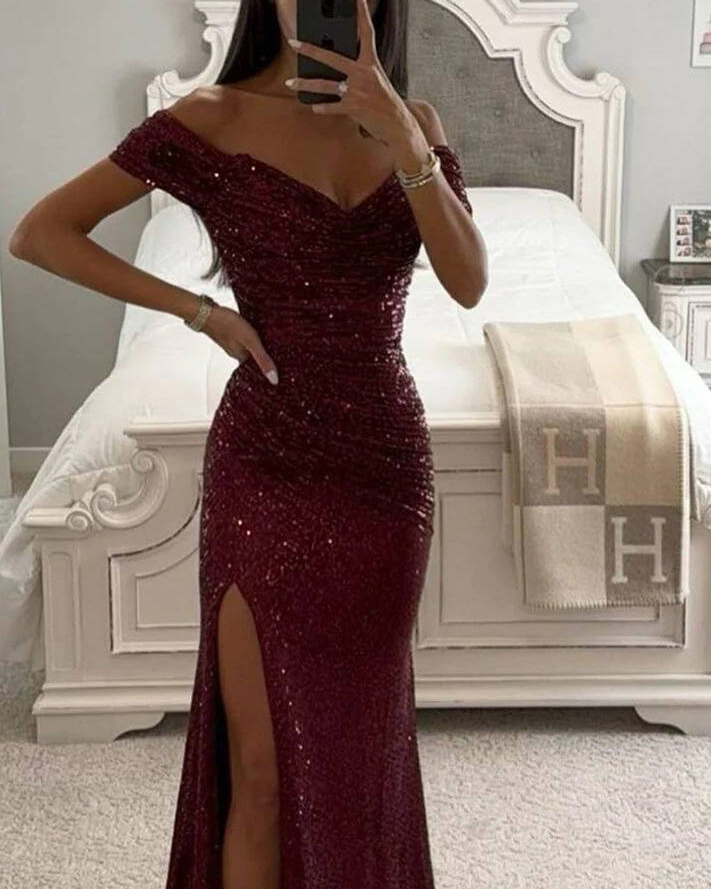 Lena Meerjungfrau Abendkleid Glitzereffekt