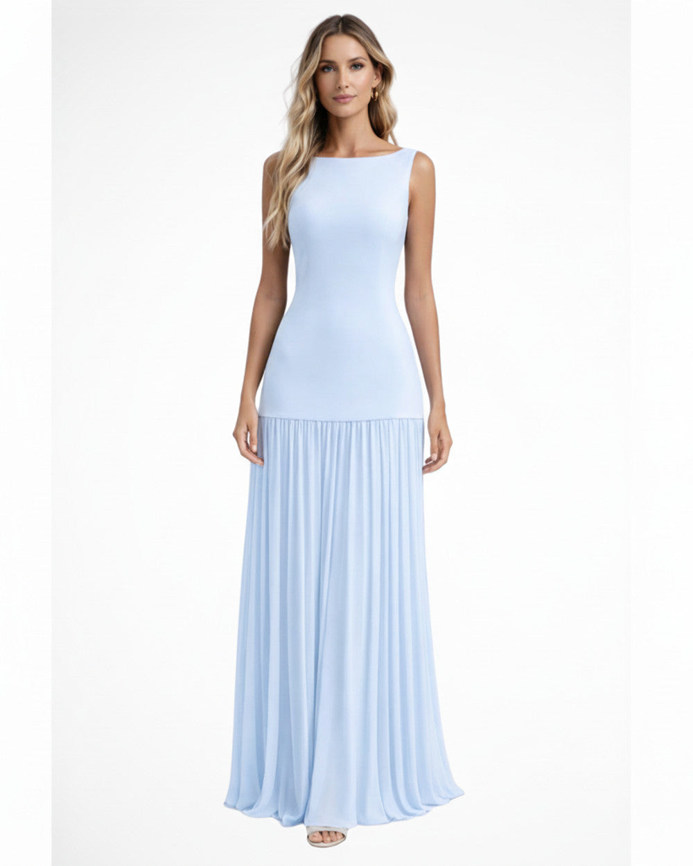 Eline Elegantes Plissee Maxikleid