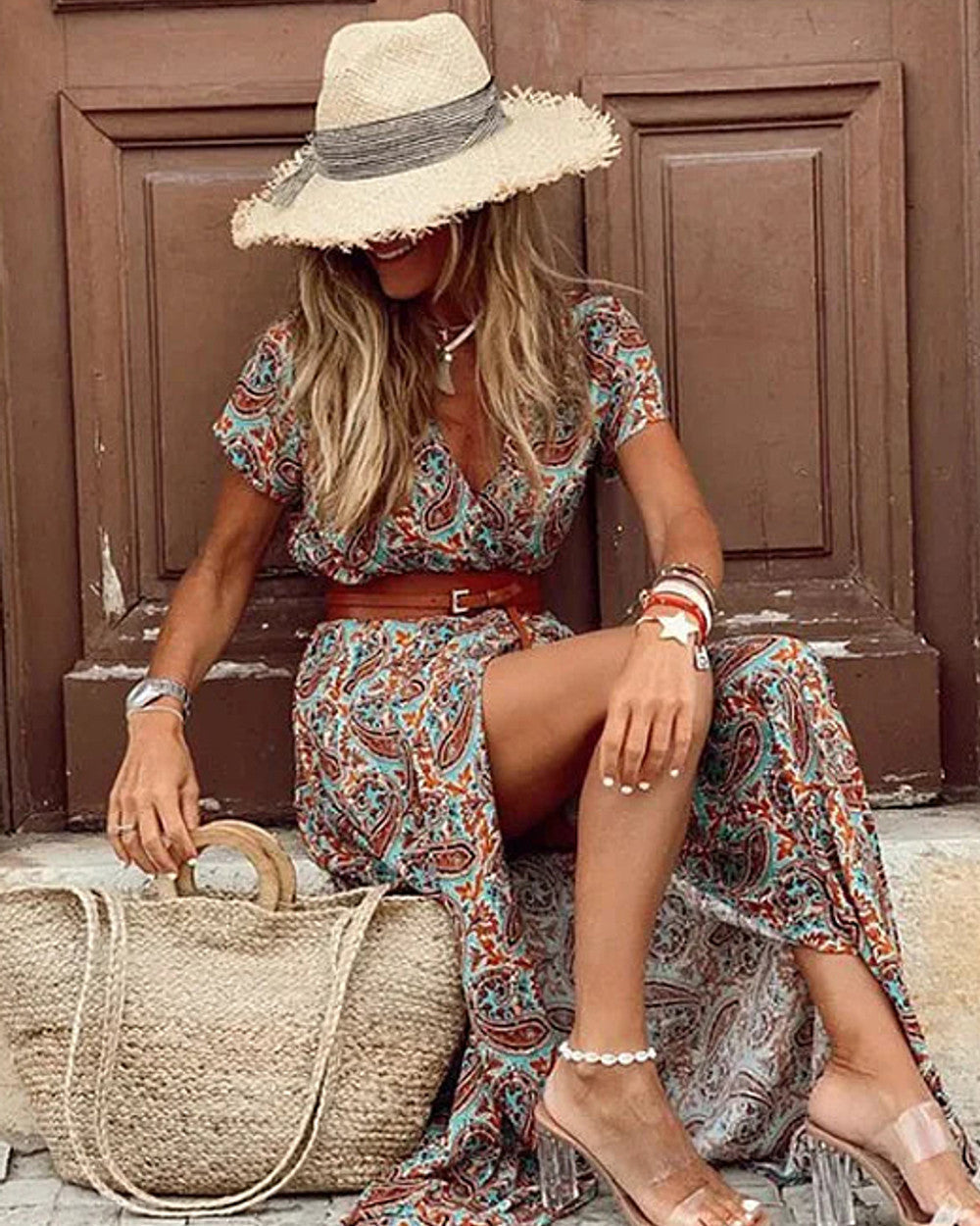 Justine Luftiges Maxikleid Boho