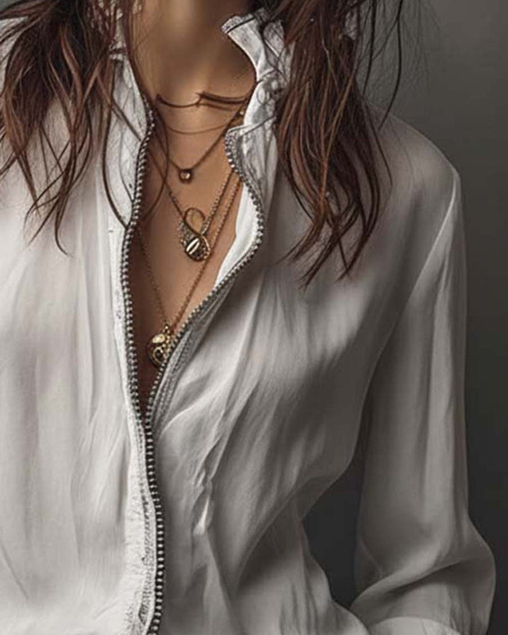 Emma Weiße Bluse mit Rüschen