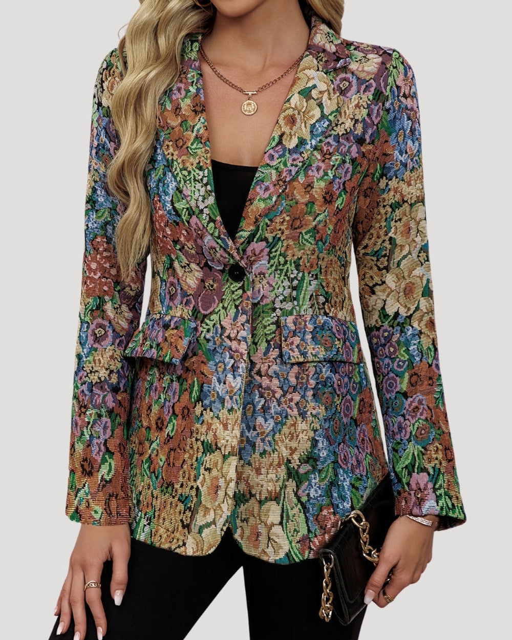 Alina Taillierter Blazer Blumenmuster