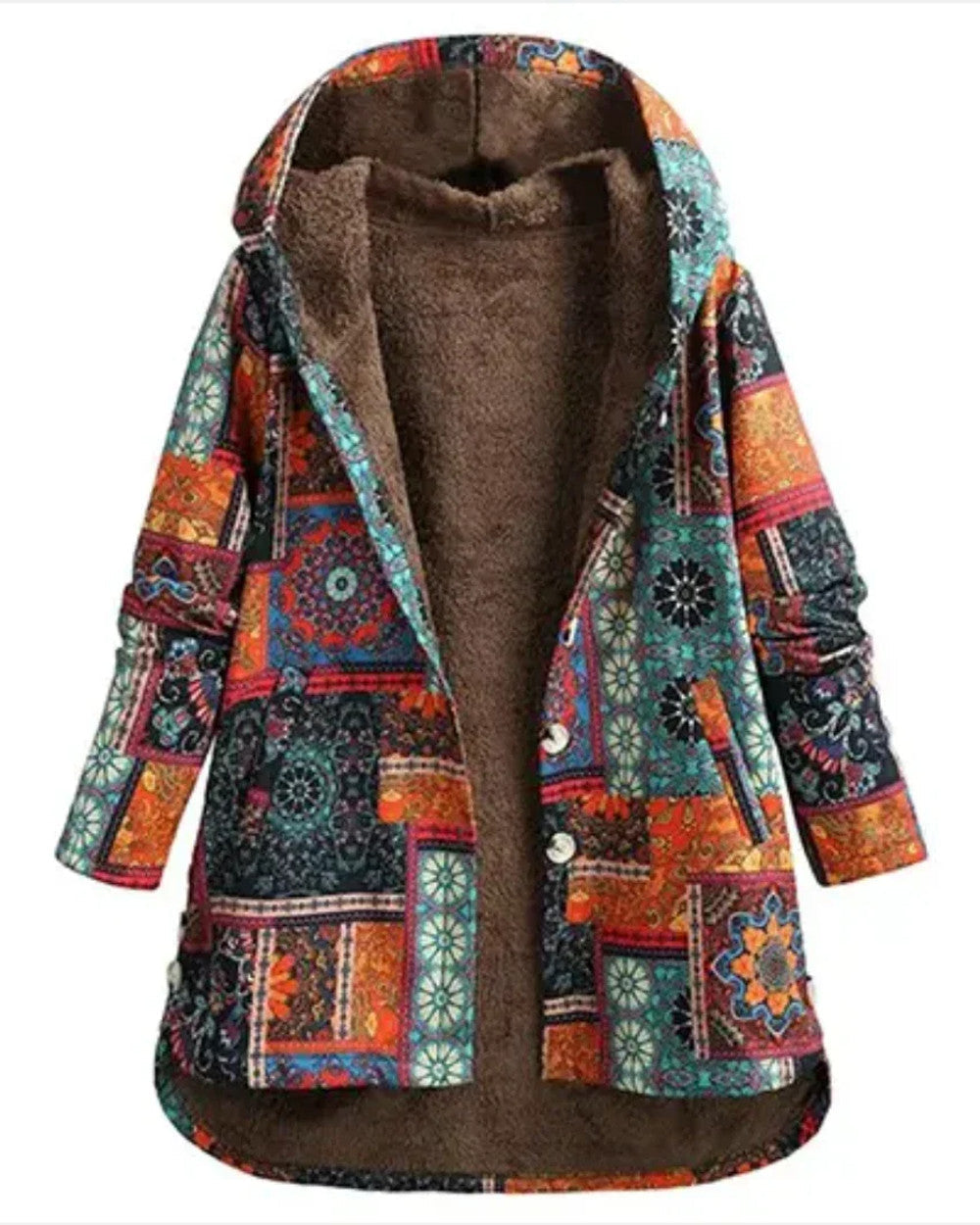 Lena Übergangsjacke Blumen Kapuze Damen