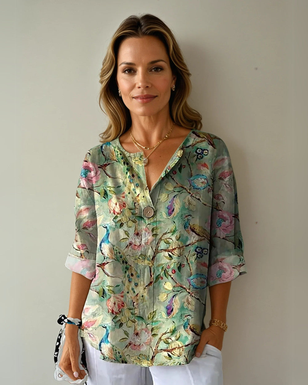 Arlene Blumendruck Bluse Damen