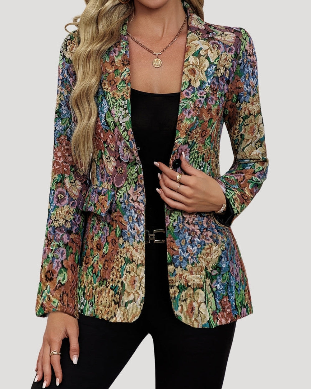 Alina Taillierter Blazer Blumenmuster