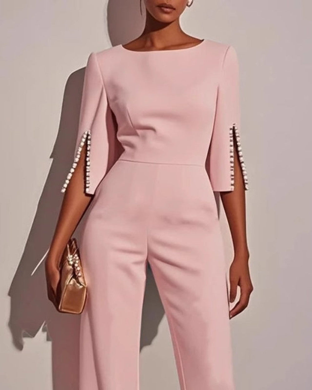 Lena Eleganter Jumpsuit mit Perlen