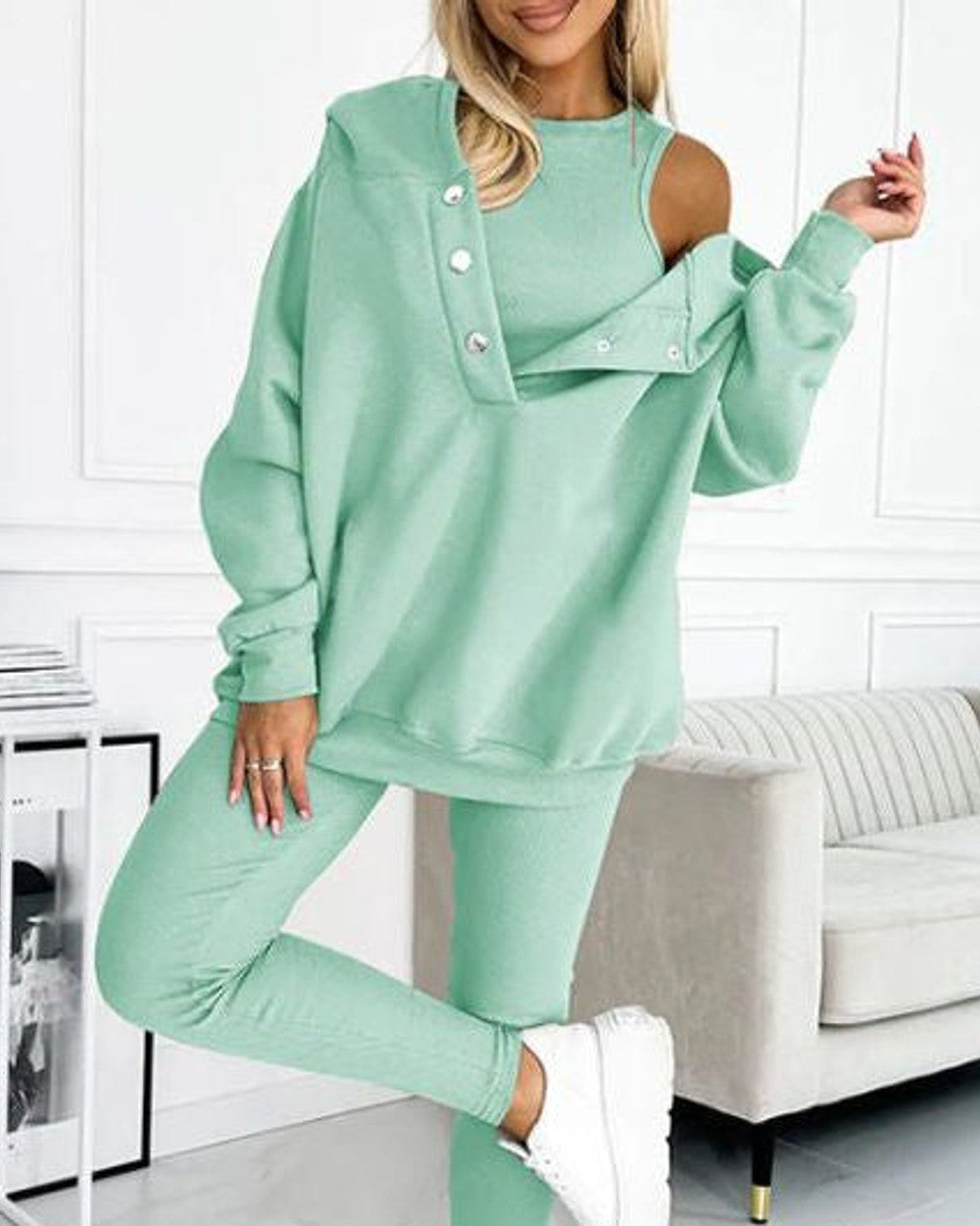 Lena Übergroße Dreiteilige Loungewear