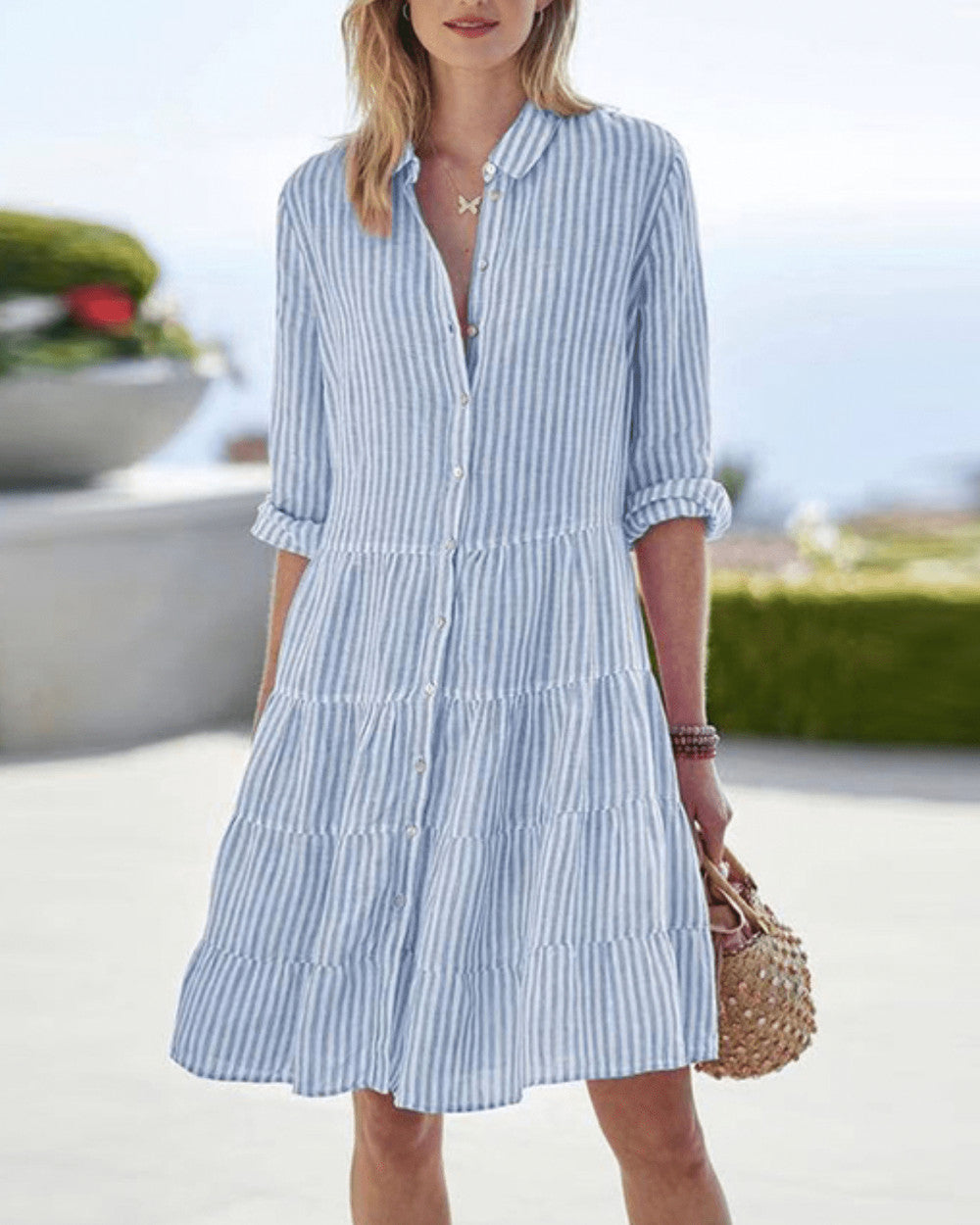 Anna Gestreiftes Sommerkleid Damen