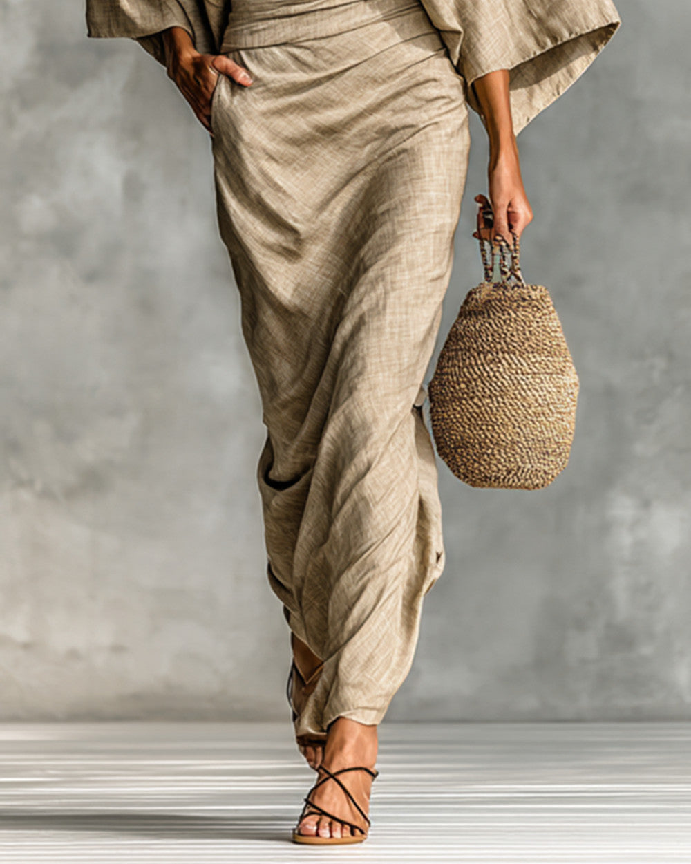 Lena Zweiteiliges Leinenkleid Damen