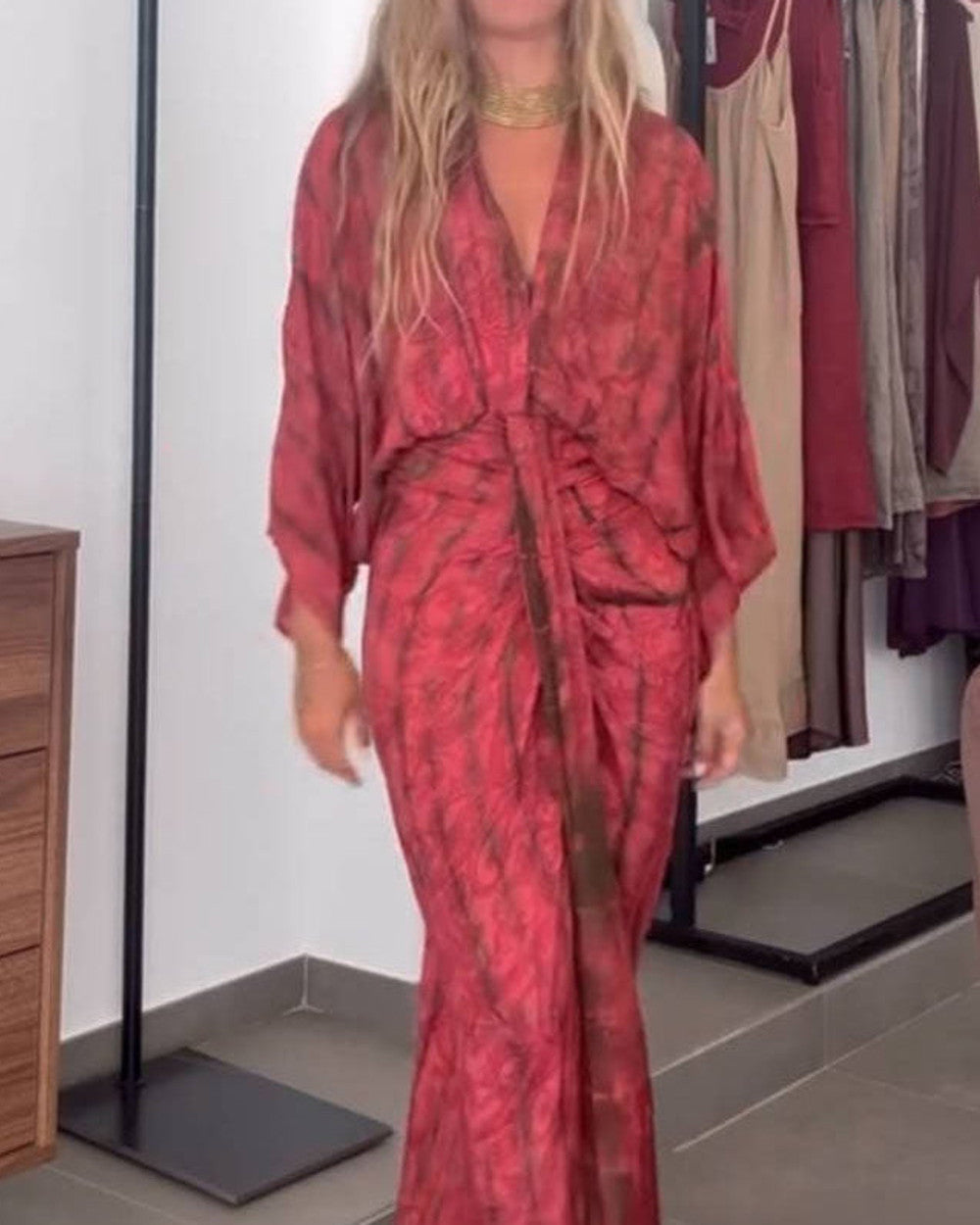 Mia Kimono Sommerkleid Bedruckt