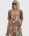 Bella Blumiges Midi Kleid Damen